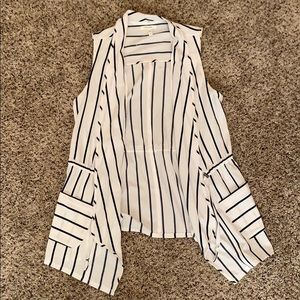 Navy striped vest